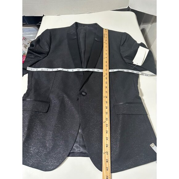J.Ferrar Suit Blazer Evening Edition Super Slim for men's black shine size 46R - Picture 10 of 11